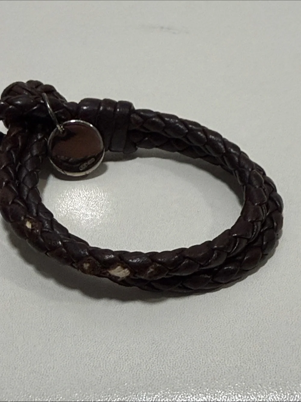 Vintage Bottega Veneta Double-Row Intrecciato Nappa Leather Bracelet - Picture 5 of 6